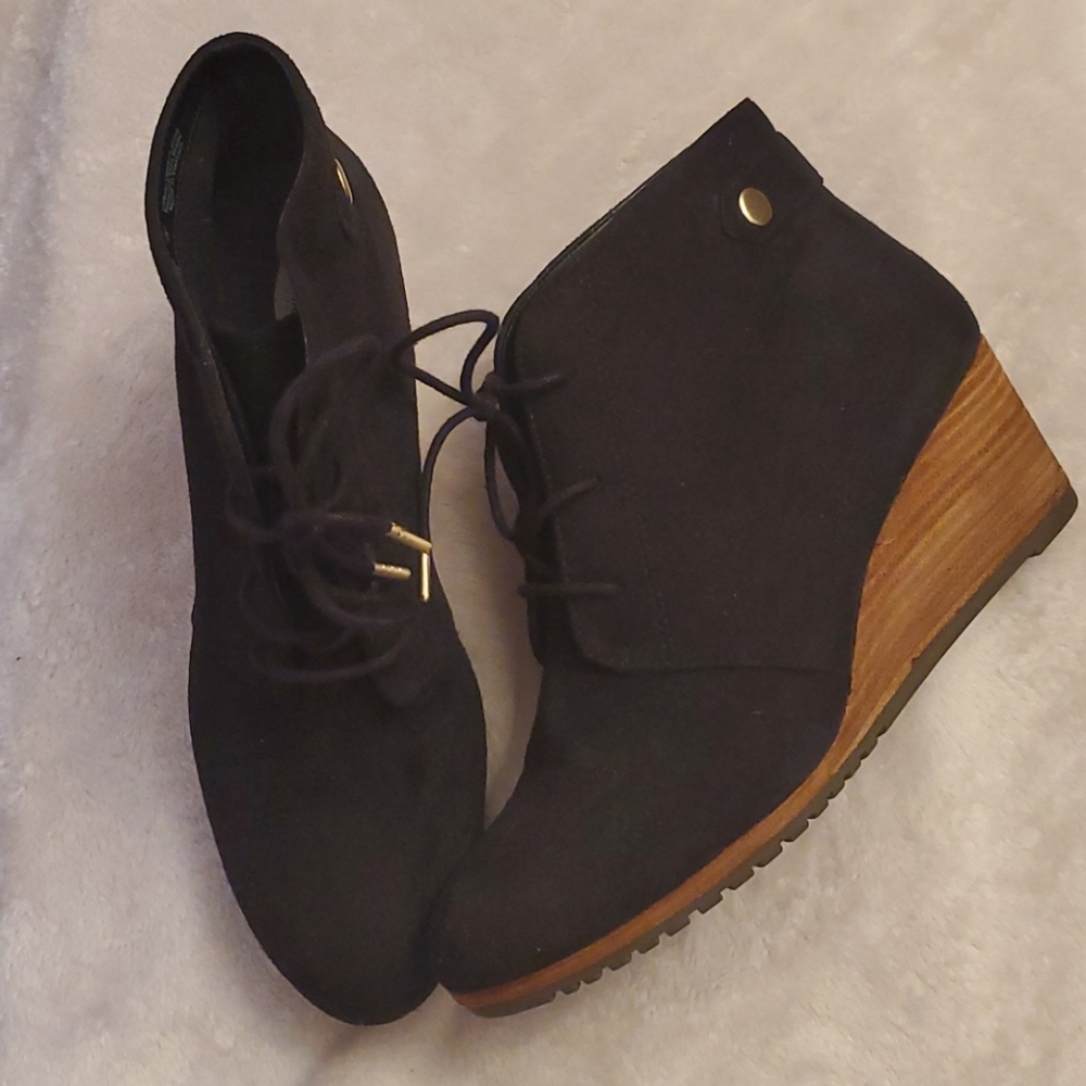 Wedge booties-Dr Scholls wore 5X excellent cond